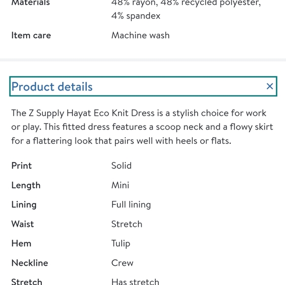 Z Supply Hayat Eco Knit Dress. Size XL. NWT. - Picture 9 of 9